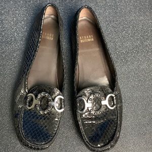 Stuart Weitzman Black snake loafers